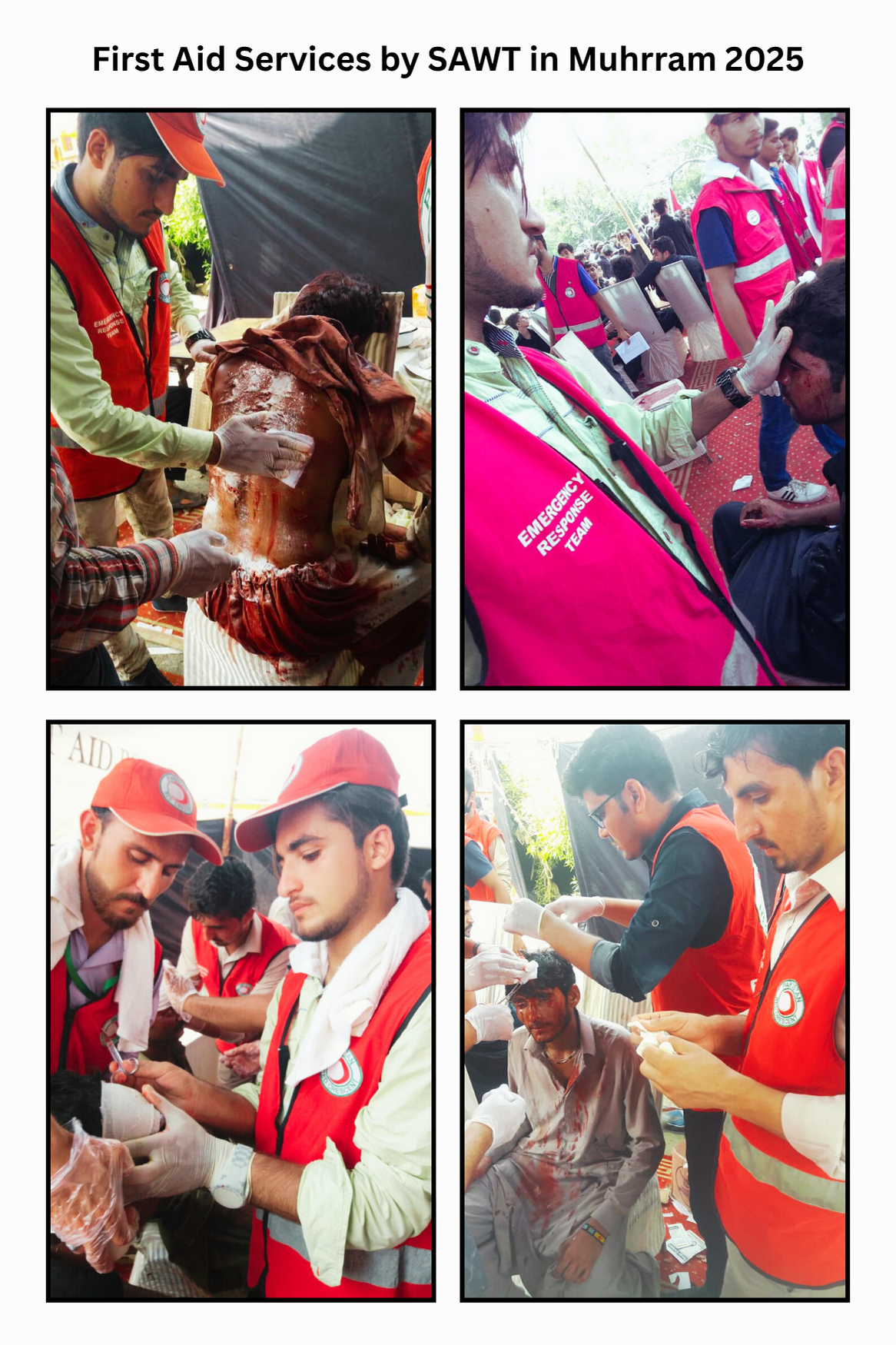 First Aid Services by SAWT team in Muharram